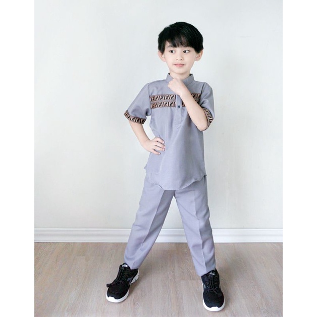 Baju Koko Anak Laki - Laki // Stelan Koko kurta FF Anak 2 - 9 THN