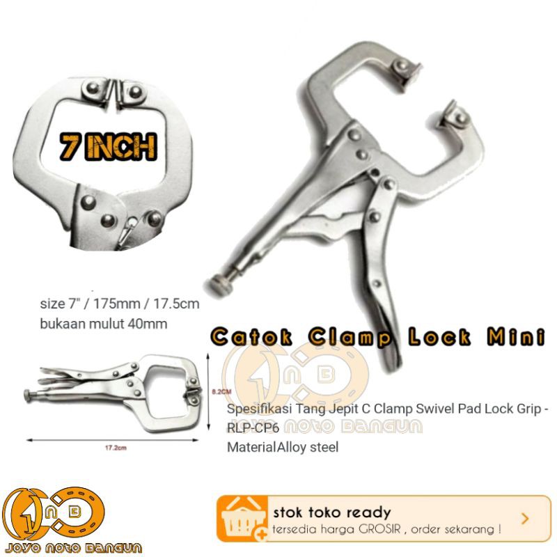 tang buaya mini catok clamp 7 inch