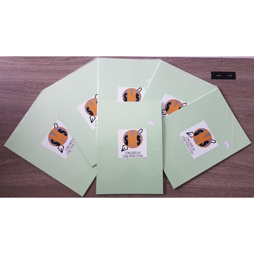 

KERTAS CONCORDE SERTIFIKAT UKURAN F4 220gsm aneka warna 1 PAK 10lbr