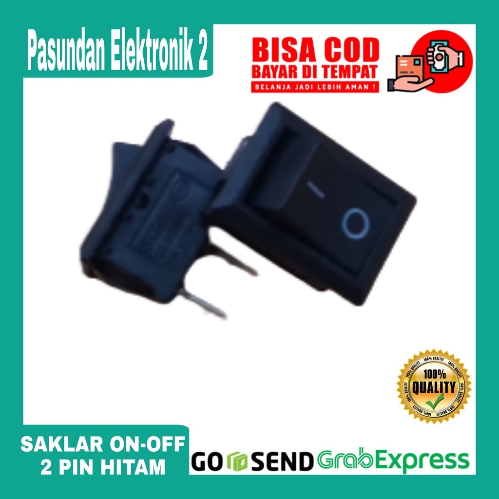 Saklar Switch ON-OFF Hitam 2pin - Switch Hitam ON-OFF 2 kaki