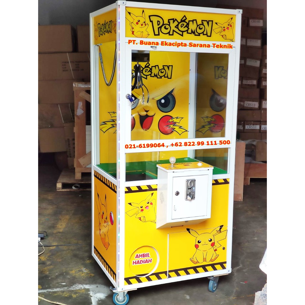 TERJUAL KE LAMPUNG TENGAH PAKET 4 mesin capit boneka BOX IMPORT TERMURAH berikut koin + ongkos kirim