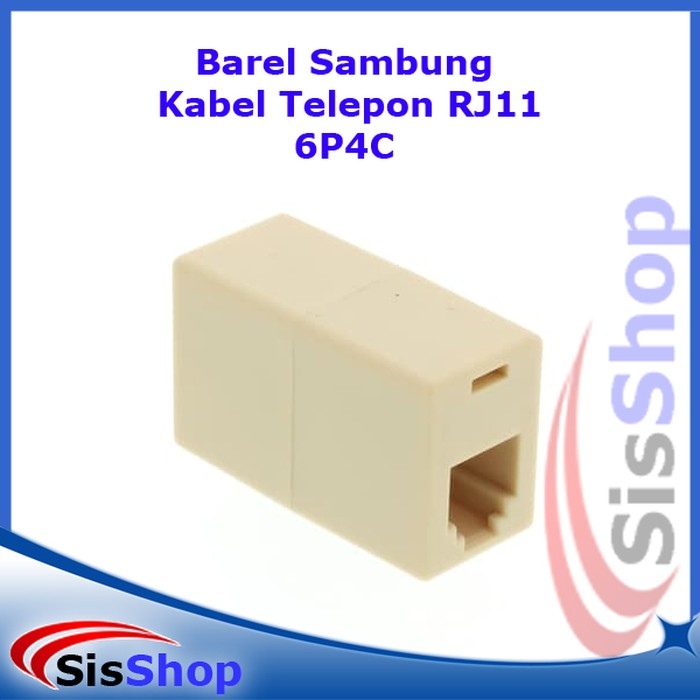 Barel Sambung Kabel Telepon RJ11 Barrel RJ11 Sambungan Line Telepon