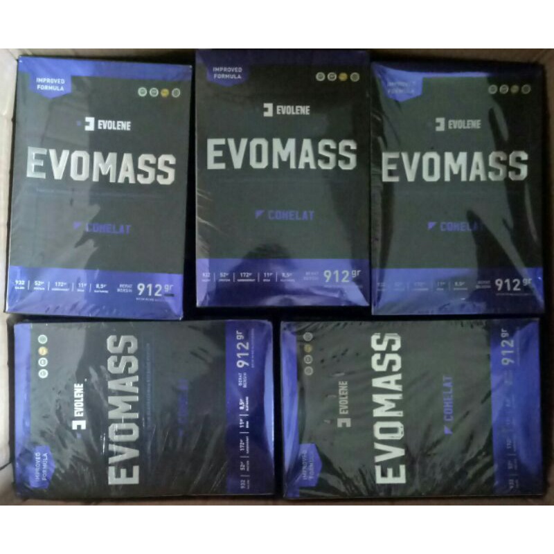 [Best Seller]Susu Evolene Evomass Gainer Rasa Coklat - Evomass 912gr - Evomass 2 lbs - Evomass bpom 