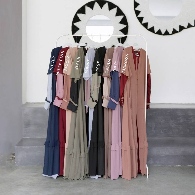 fatheemah by ummah / gamis set syari / gamis cantik / gamis set outer panjang / gamis set khimar cer