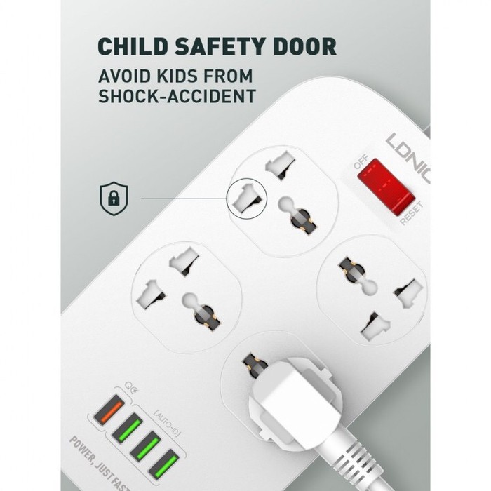 Stop Kontak LDNIO SC4407 Support Fast Charging