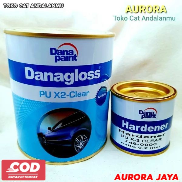 Clear Danaglos X2 Anti Gores PU Plus Hardener Danagloss Pernis Mengkilap Glossy Dana Paint Claer -  