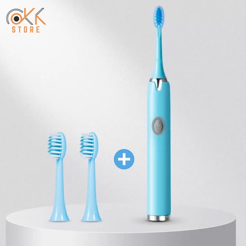 OKK Sikat Gigi Elektrik Electric Toothbrush Waterproof Sikat Gosok Gigi Elektrik Anak dan Dewasa Pola Kartun Sikat Gigi Listrik