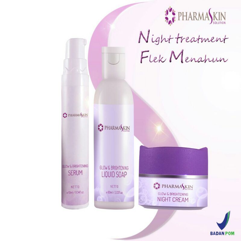 skincare paket perawatan wajah flek membandel Pharmaskin/cream malam/serum/sabun wajah/krim flek