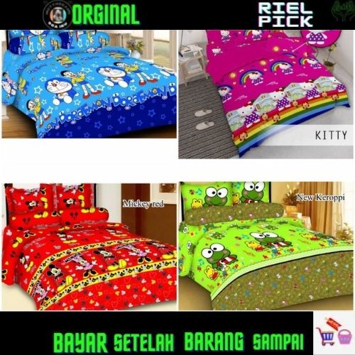 SPREI HOMEMADE KARAKTER 180x200 NO.1 SIZE JUMBO ADA KARET SUDUT (2BANTAL 1GULING) MOTIF DEWASA