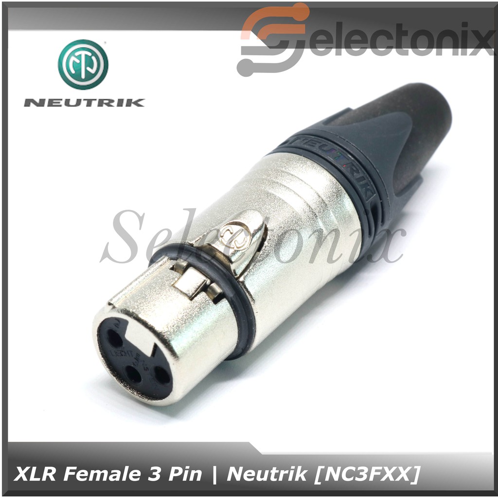 Konektor XLR 3 Pin Female | Neutrik [NC3FXX] / [NC3FXX-B]