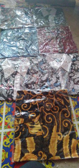 Kemeja Batik Kramik Biru Seragam Batik M L Xl Atasan Baju Batik Pria Kekinian Murah Keren Terlaris