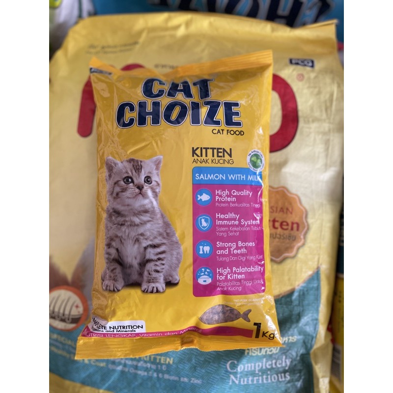 CAT CHOIZE KITTEN 1 KG TUNA WITH MILK / SALMON WITH MILK