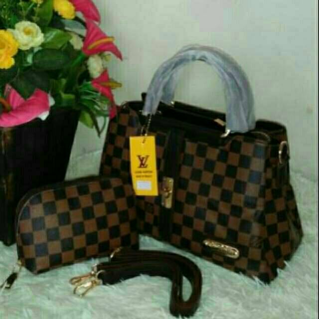 TAS WANITA LV 3 RUANG SET DOMPET SUPER
