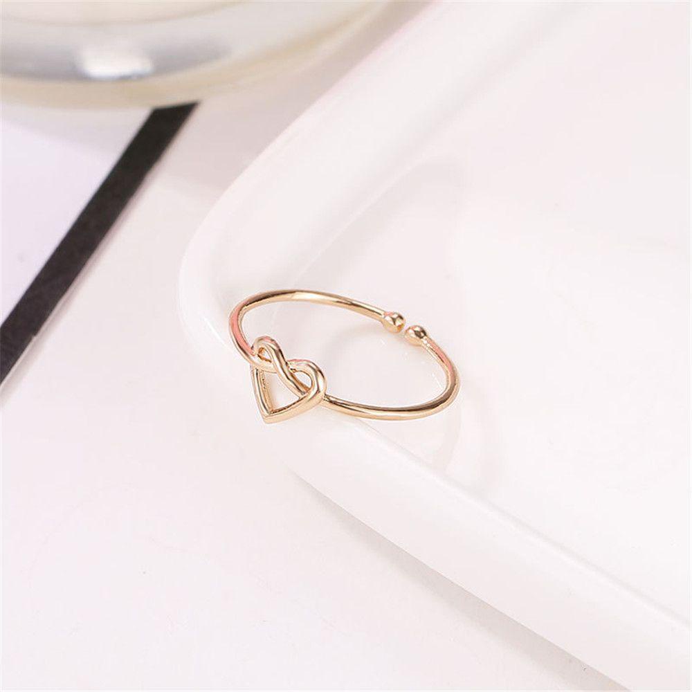 Preva Cincin Temperamen Korea Adjustable Open Wedding Jari Telunjuk Desain Berongga Tipis