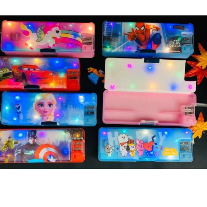 

Kekinian - kotak pensil lampu/pencil case LED/kotak pensil MAGNET NYALA/MAGNET LED✓