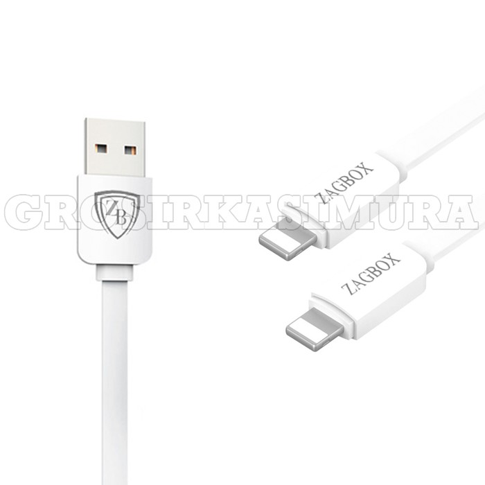 KABEL DATA USB CHARGER IPHONE 5/6 ORI ZB CABLE 180CM
