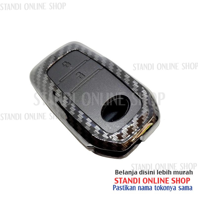 Cover Smartkey Sarung Kunci Toyota Innova Venturer Carbon Hitam