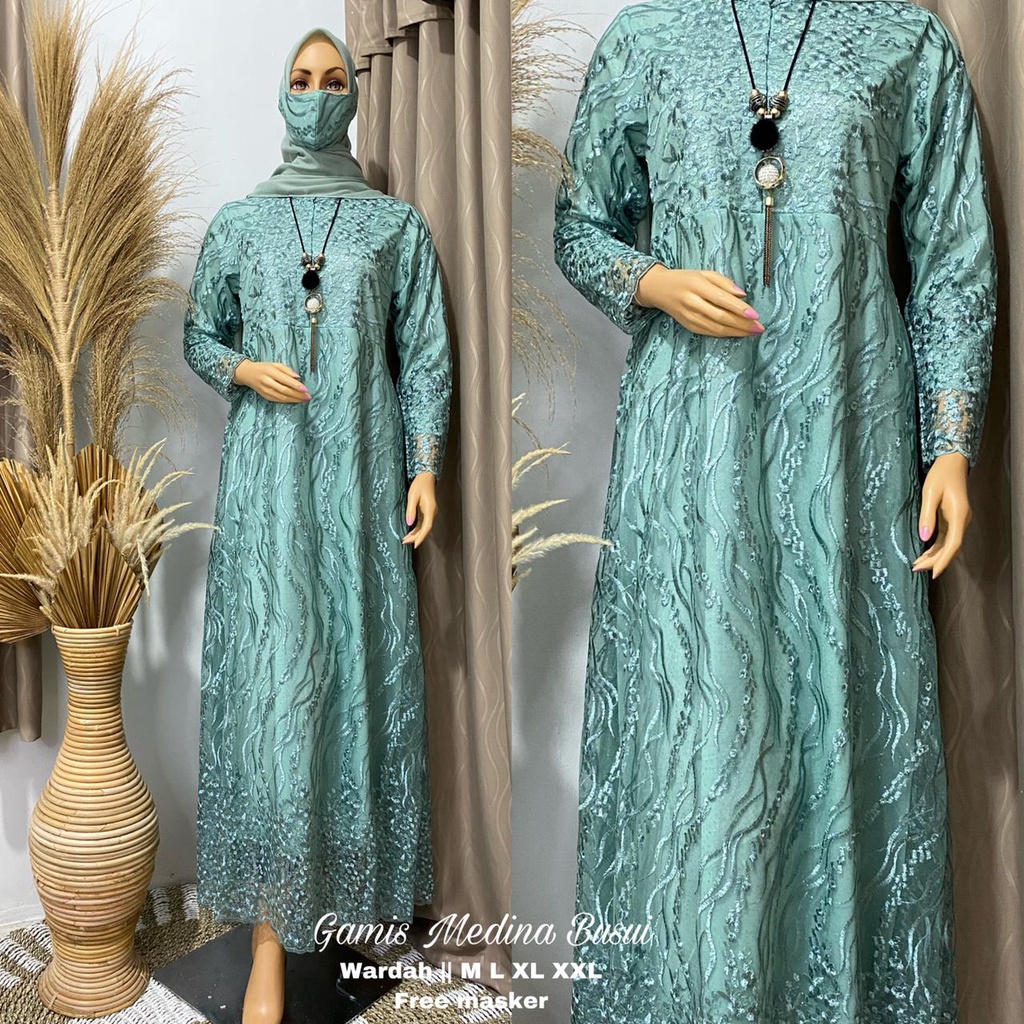 Gamis Medina busui/ Gamis Tile Busui/ Gamis/ Gamis Pesta/ Gamis Tile/ Gamis Brukat/ Gamis Kondangan/
