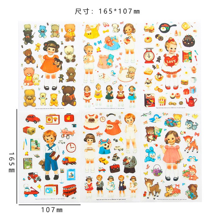 

Stiker Dekoratif Lucu / Unik Motif Boneka Cantik (6 Lembar)