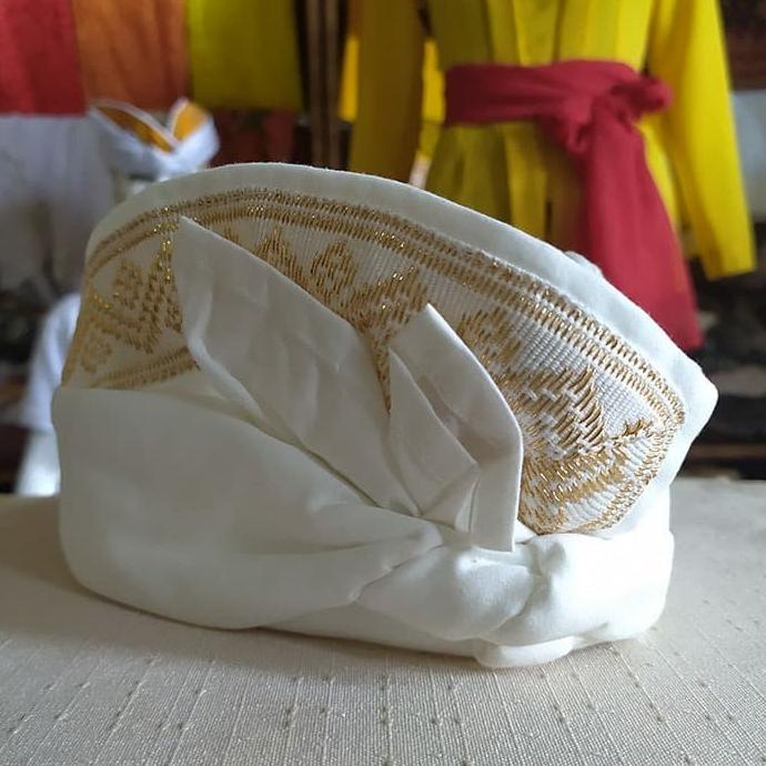 Promo Udeng Putih Tepi Songket Emas