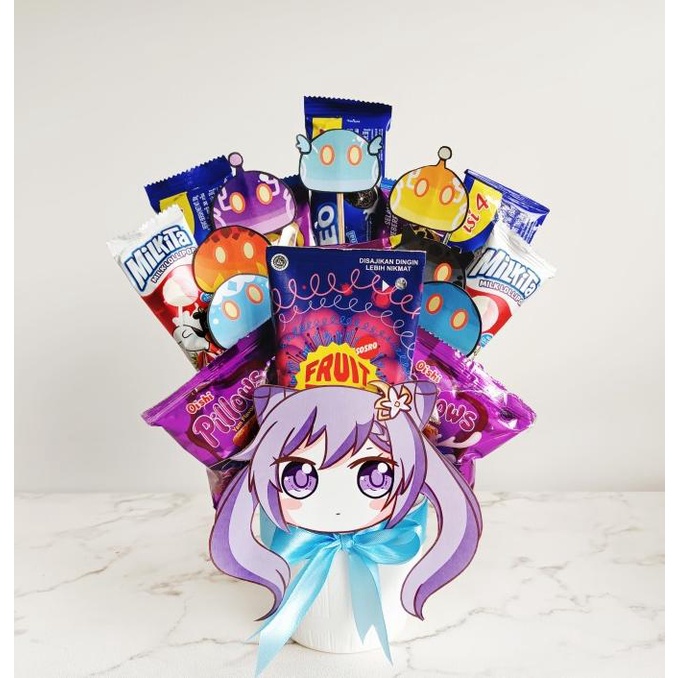 

Premium Product!!! Hampers Snack Paket Gift Box Kado Ultah Character Keqing Gi - Paling Diminati