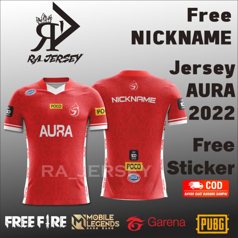 Jersey AURA FIRE terbaru 2022 season 9 Free Nickname