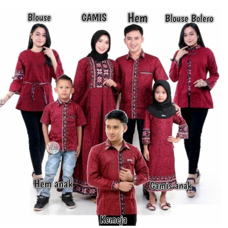 Couple Keluarga Batik Mega Mendung Abang> Setelan Keluarga> Sarimbit Keluarga> Bisa Jual Pisah