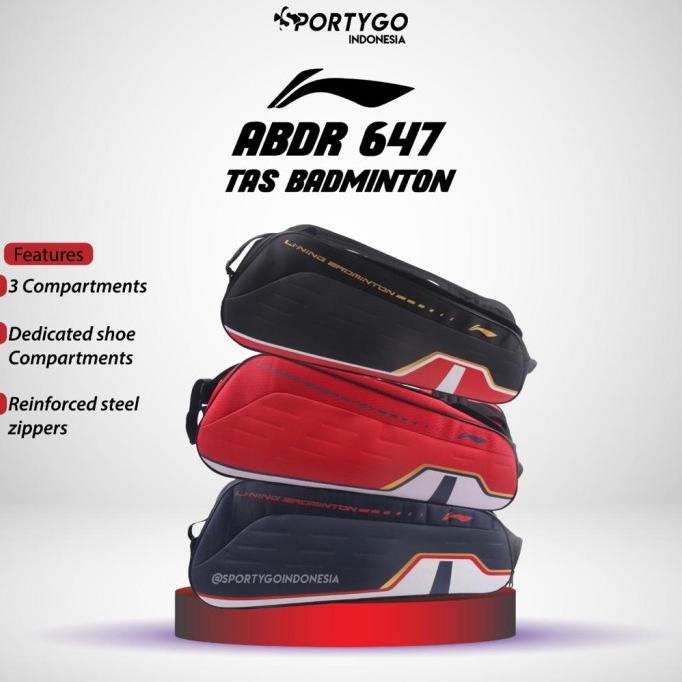 Tas Raket Badminton Lining Abdr 647 Original / Cover Abdr647 Roccabar