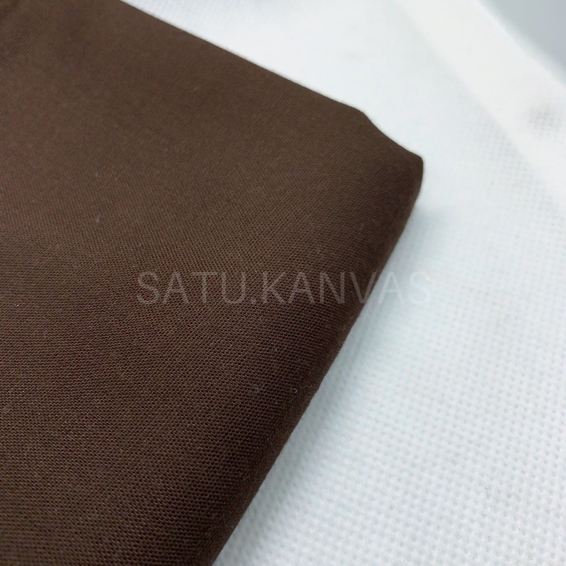 Kain RAYON katun uniqlo rayon polos kualitas bagus-COKLAT TUA