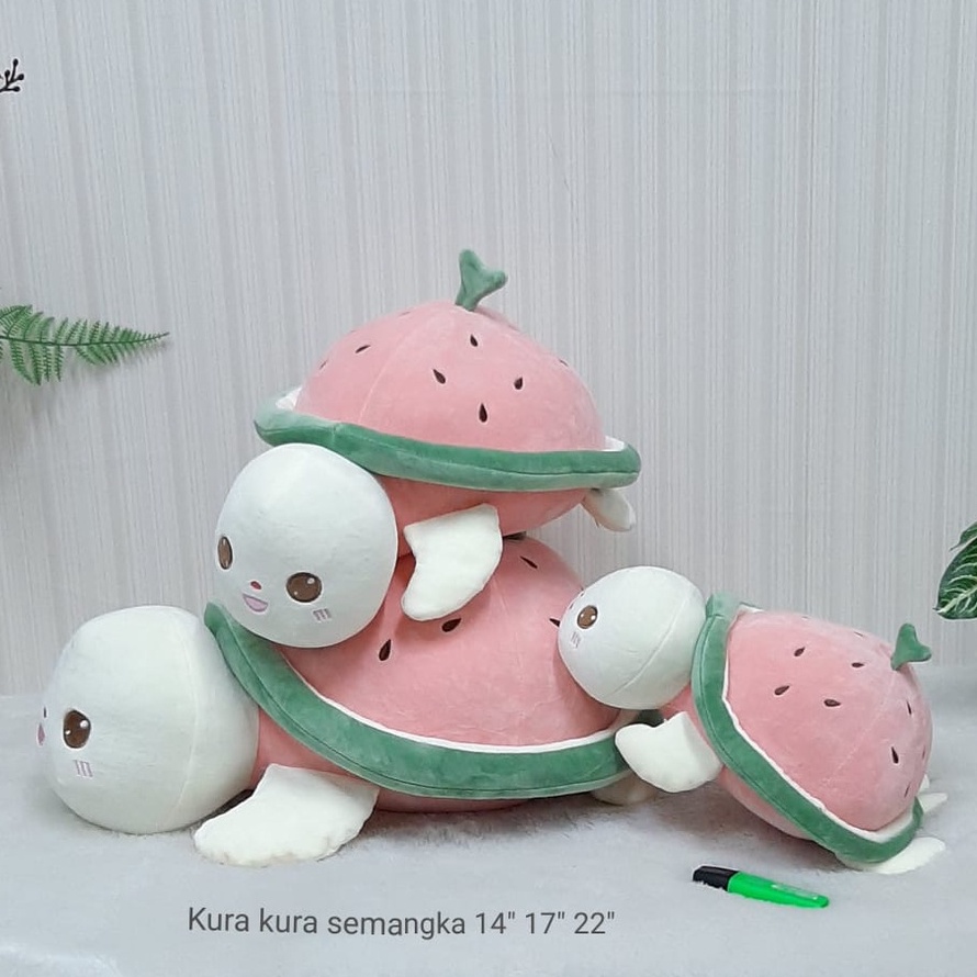 Boneka Kura-Kura Hijau/boneka animal/boneka lucu/boneka penyu/Boneka Kura Kura Labu Semangka