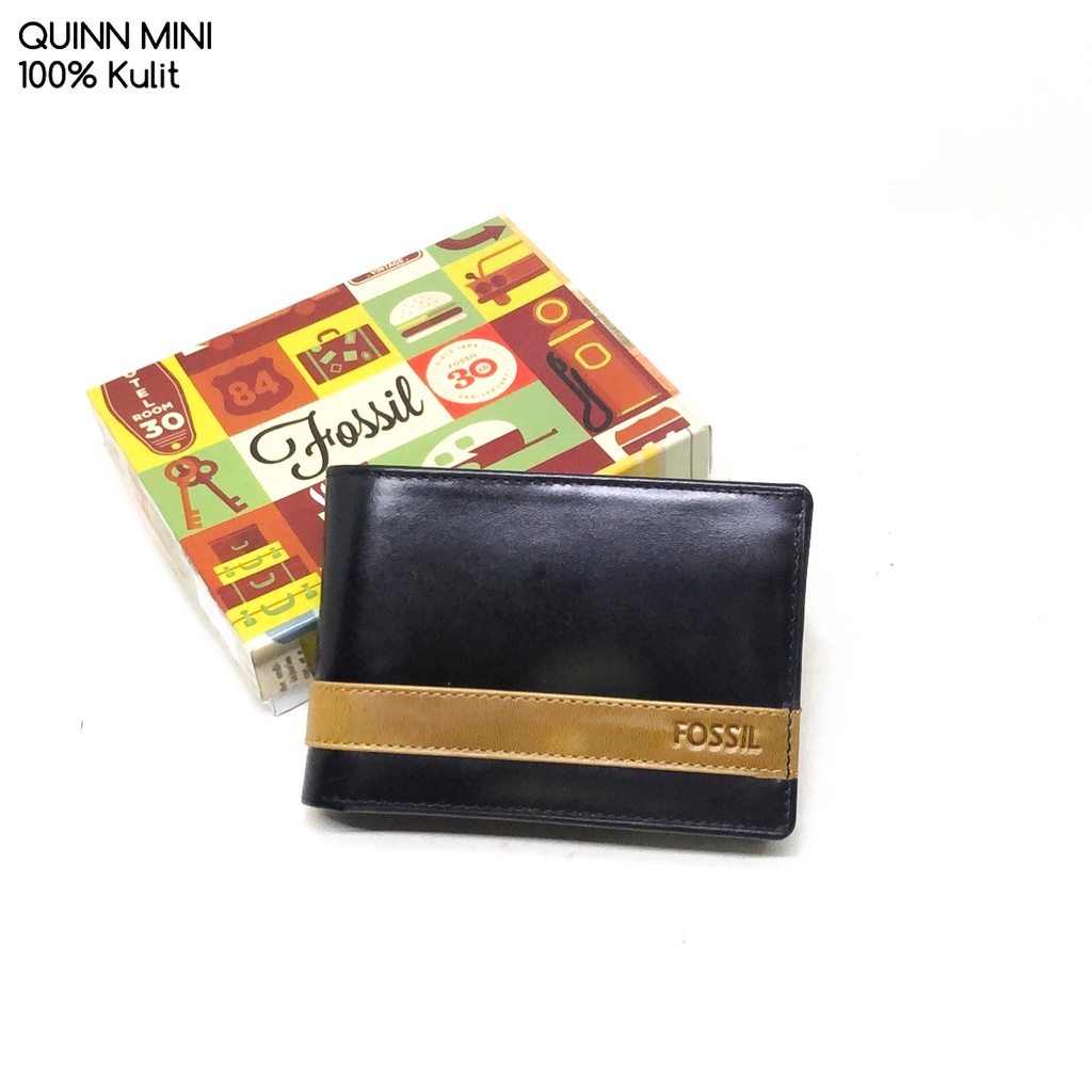 dompet kulit pria quinn MINI black premium quality asli kulit dompet termurah