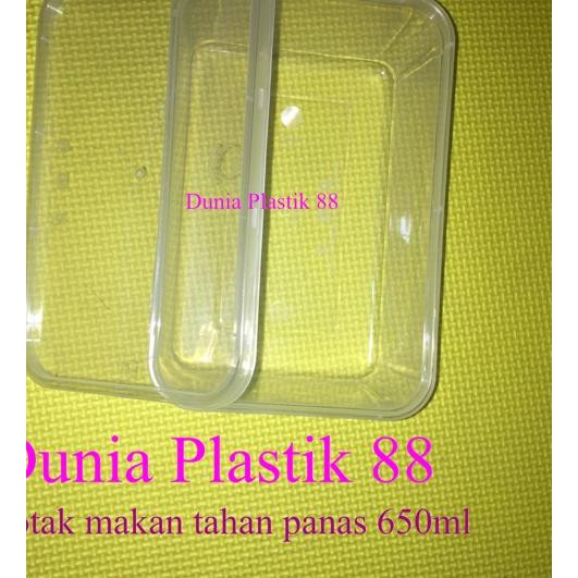 ● Isi 25PC 650ML kotak tempat box wadah plastik makan nasi food packing ۩