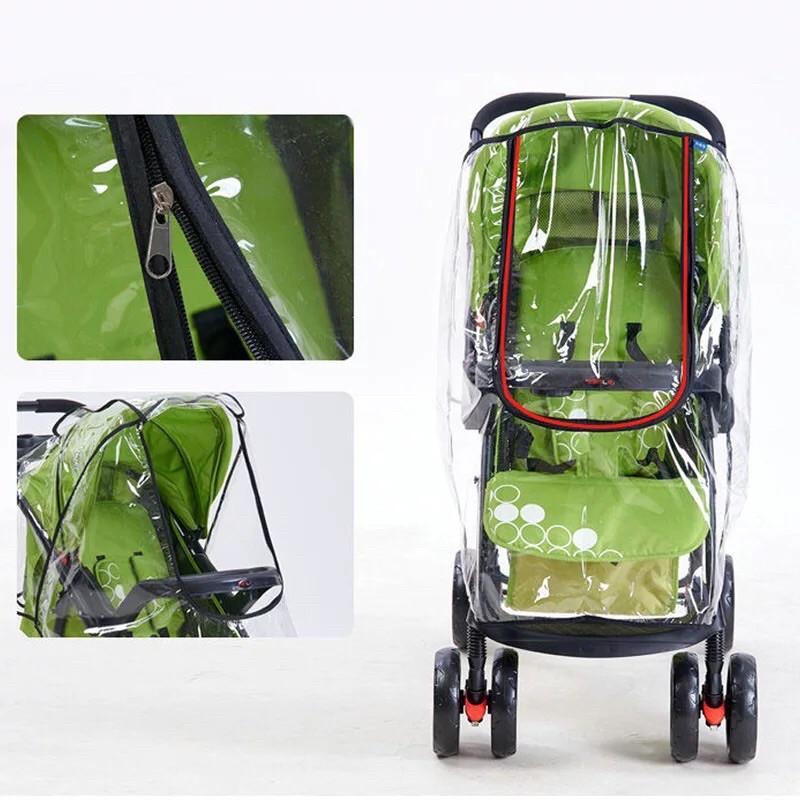 IMPORT Stroller Cover Penutup Pelindung Kereta Bayi Anti Hujan Salju Air Virus Stroller Cover Plastik mika Transparant