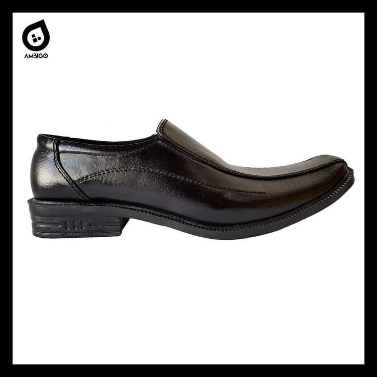 Terbaru Ambigo Sepatu Formal Pantofel Pria Kulit Sintetis - Easton Western G60 - Hitam, 39 Terlaris