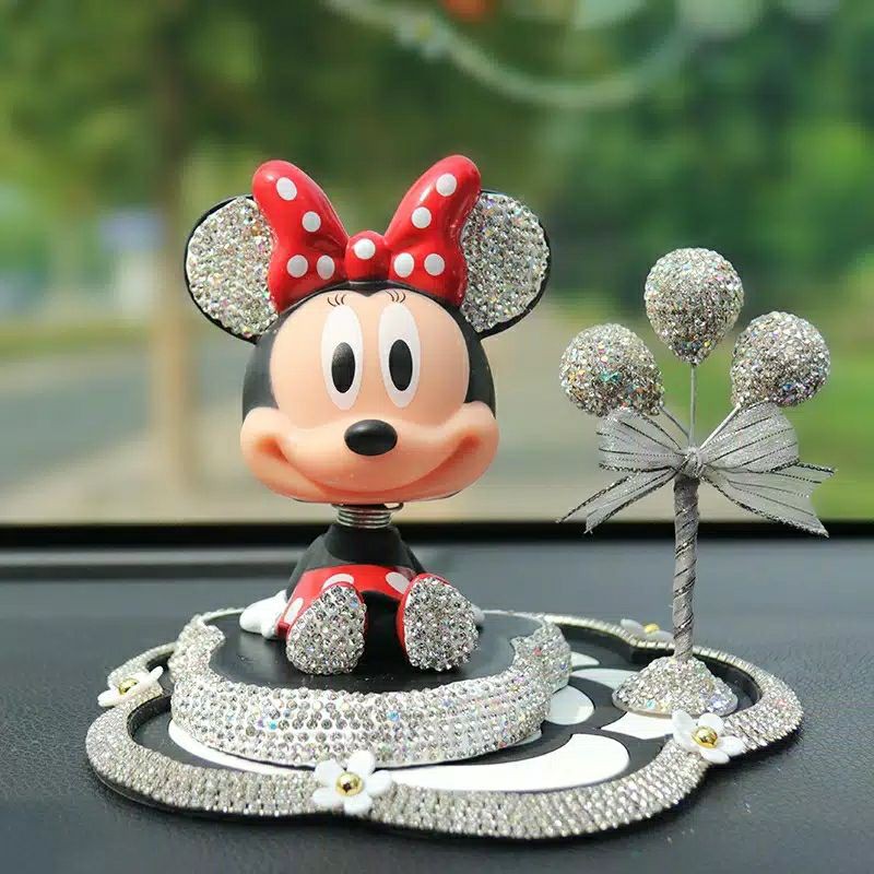 pajangan mickey minnie blink dly dasbord pajangan hiasan mickey monnie pajangan dashboard mickey mouse bling bling