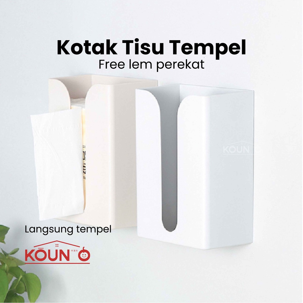 Tempat Tisu Dapur Tempel Dinding Kotak Tissue Toilet Wadah Tissu Mobil Penyimpanan Tisue Kamar Mandi WC Bahan Plastik