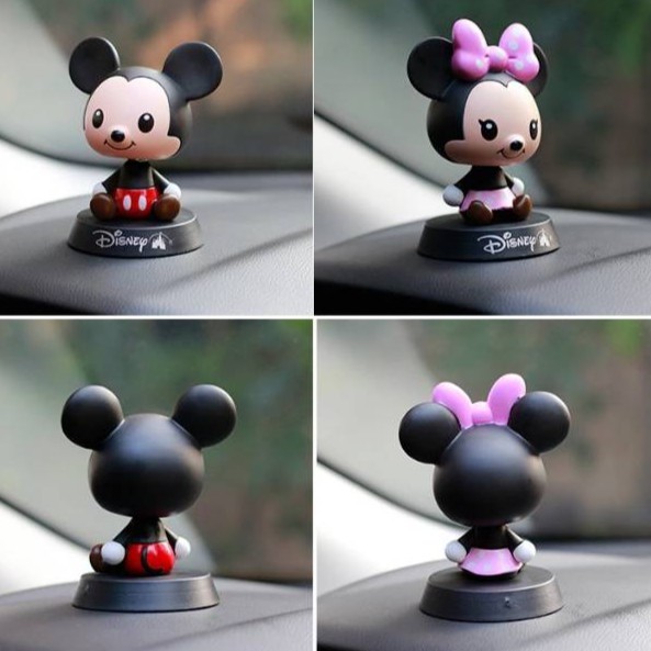 Pajangan Mickey Minnie Mobil Kepala Goyang Figure