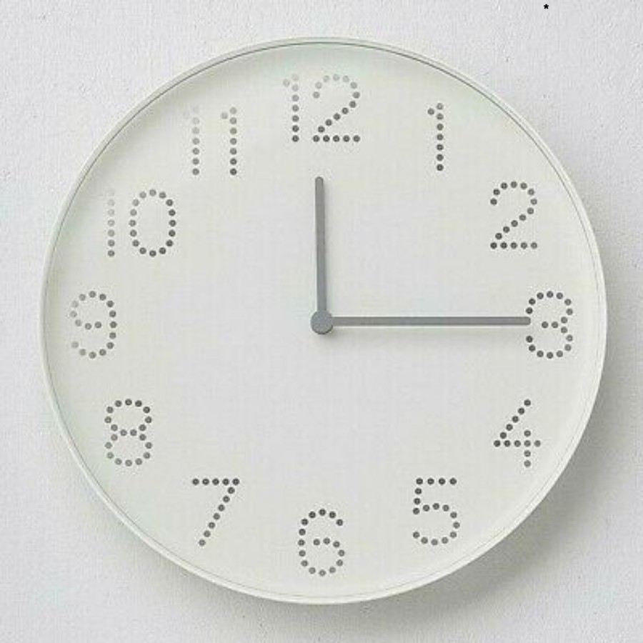 JAM DINDING ANALOG PLASTIC WALL CLOCK MINIMALIS PUTIH POLOS
