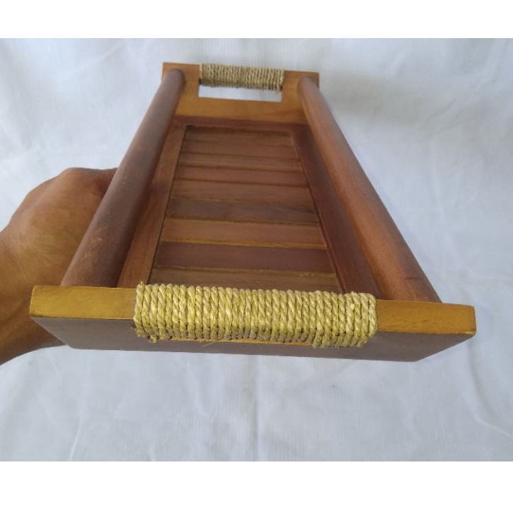 NAMPAN PLONG KECIL | NAMPAN BUAT TEH | NAMPAN KAYU JATI | WOODEN TRAY PLONG | WOODEN TRAY