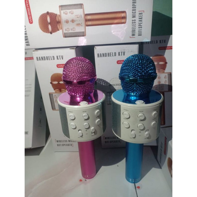 Mic Bluetooth Karaoke WS 858 Wireless Mic karaoke bluetooth Wireless