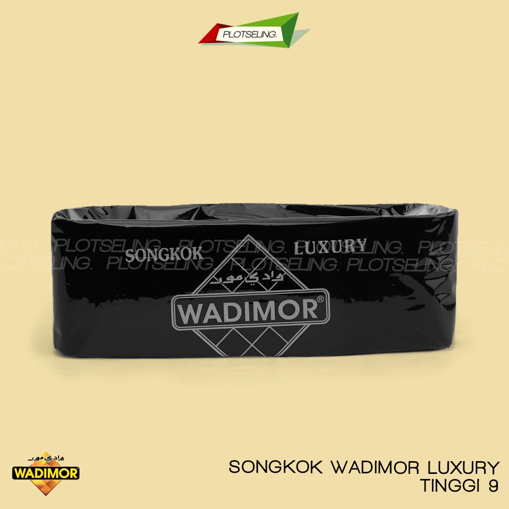 Songkok Premium WADIMOR LUXURY Tinggi 9 ORIGINAL Peci Solat Hitam Mewah Pria Dewasa Kopiah Sholat Anak Laki Santri Pesantren Polos Kopyah Haji Beludru Pendek Motif Warna Putih Full Bludru Bordir Batik NU Kopeah Susun Bulat Shalat Nasional Ori Ukuran Jumbo