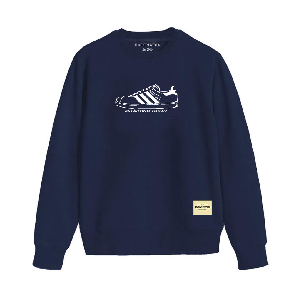 Sweatshirt Crewneck Shoe Starting Today Navi Platinum World Authentic Quality