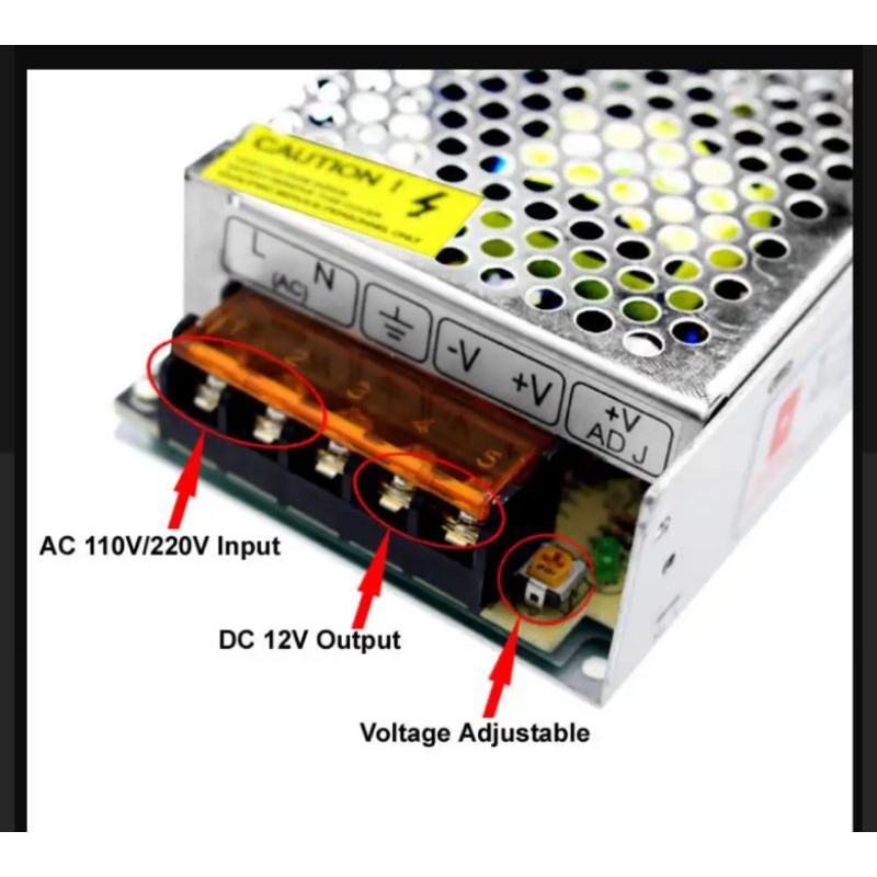 Jual Power Supply Adaptor Switching 12v 5a Murni Adaptor Led Strip 5 Ampere 12 Volt Original 4913