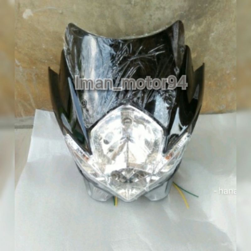 batok kepala depan Satria Fu barong batok depan Fu barong hitam