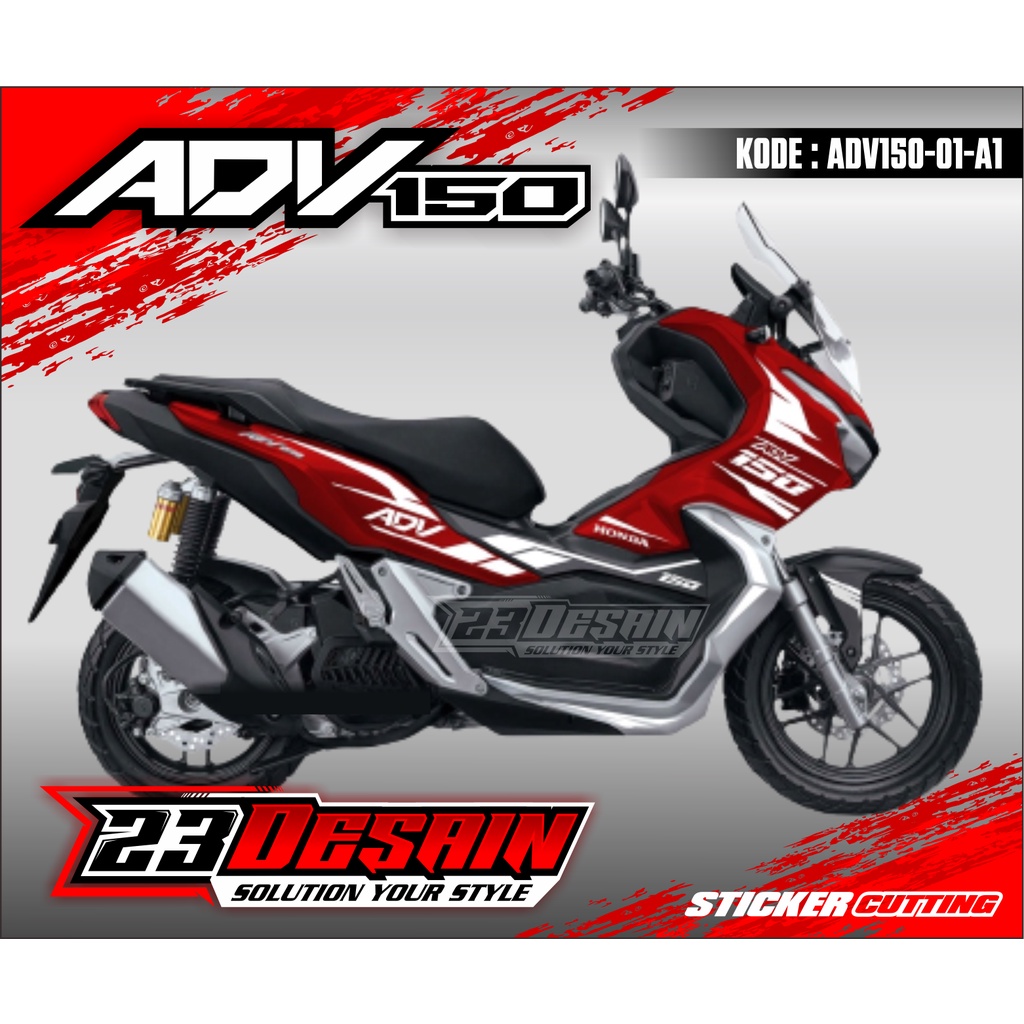 Cutting ADV 150 Sticker HONDA ADV 150 MERAH cutting stiker ADV Striping Cutting ADV 150 - STIKER CUT