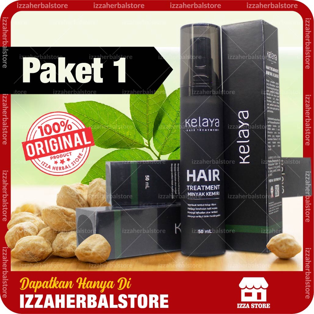 Paket Perawatan Rambut Lengkap KELAYA HAIR TREATHMENT Serum Minyak Kemiri Dan Shampoo Kelaya Asli Original TERLARIS