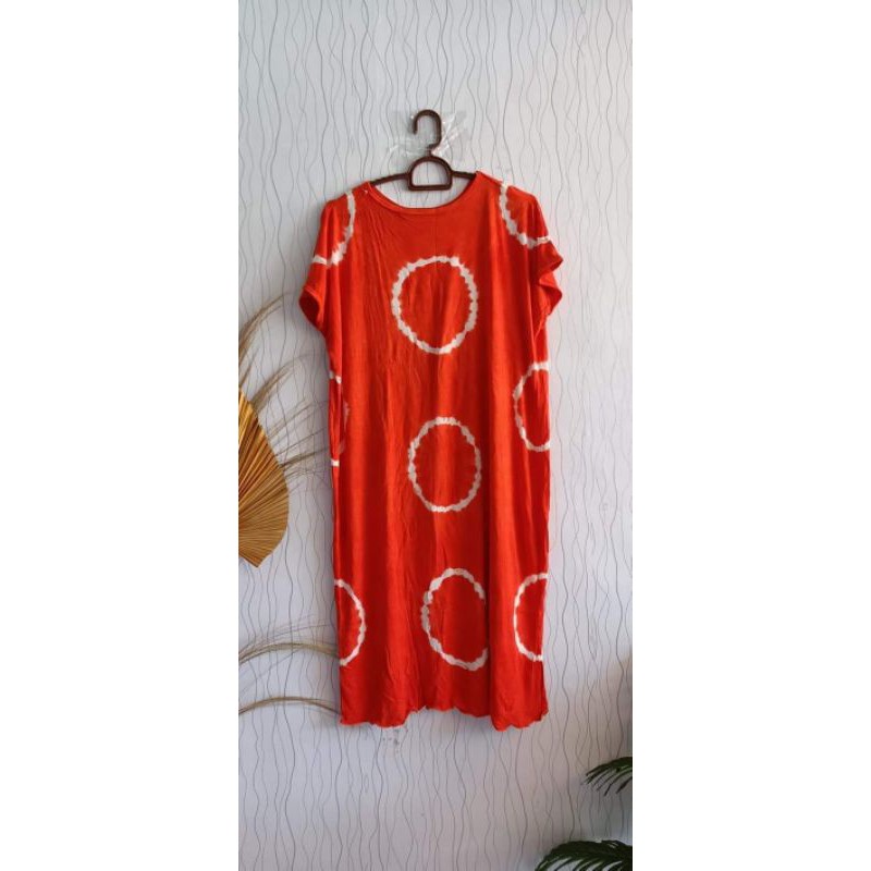 dress / daster  jersey pendek motif lingkaran