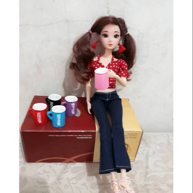 miniatur gelas nescafe / miniatur gelas barbie