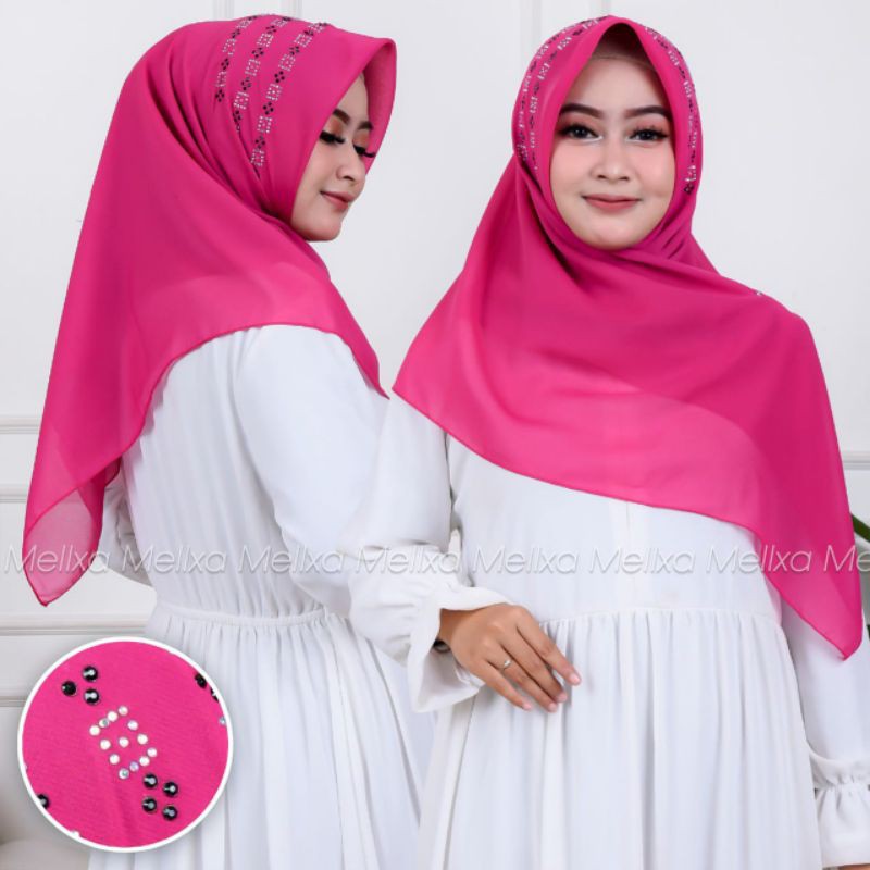 Hijab / Segi Empat Payet Mote kreasi Unik di atas kepala M27