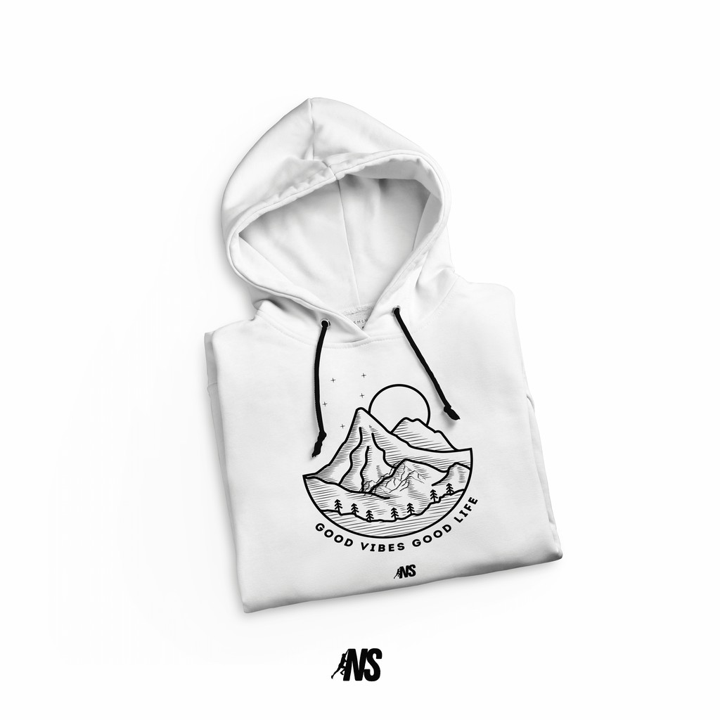 Hoodie Gunung - Good Vibes Good Life – Neverstopcloth